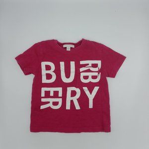 Girls Burberry hot pink t-shirt. Size 4
